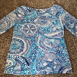 Lilly Pulitzer 1/4 Long Sleeve Top